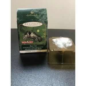 Hallmark 2001‎ Christmas Ornament Monopoly Race Car Miniature Pewter Collector